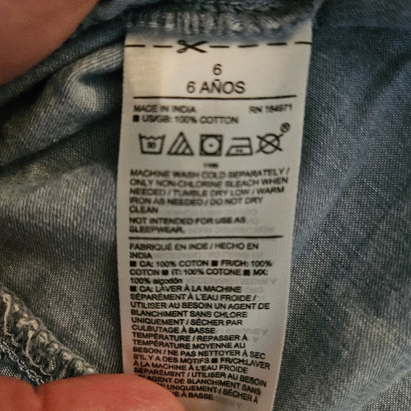 Janie and Jack Girl's Chambray Dress Size 6 NWT - Picture 5 of 6